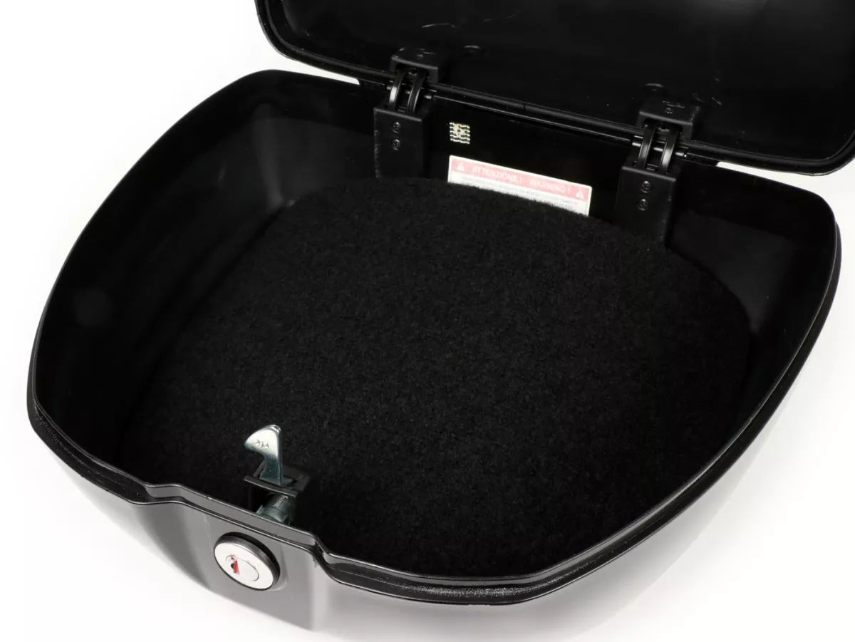 Top case - PIAGGIO Vespa- 32l - black (XN2_black cosmo 98/A) - Vespa Primavera 50 (ZAPC53100, ZAPC53200), Vespa Primavera 125 (ZAPM81100), Vespa Primavera 150 (ZAPM81200), Vespa Sprint 50 (ZAPC53101, ZAPC53201), Vespa Sprint 125 (RP8M82111, ZAPM81300, ZAP