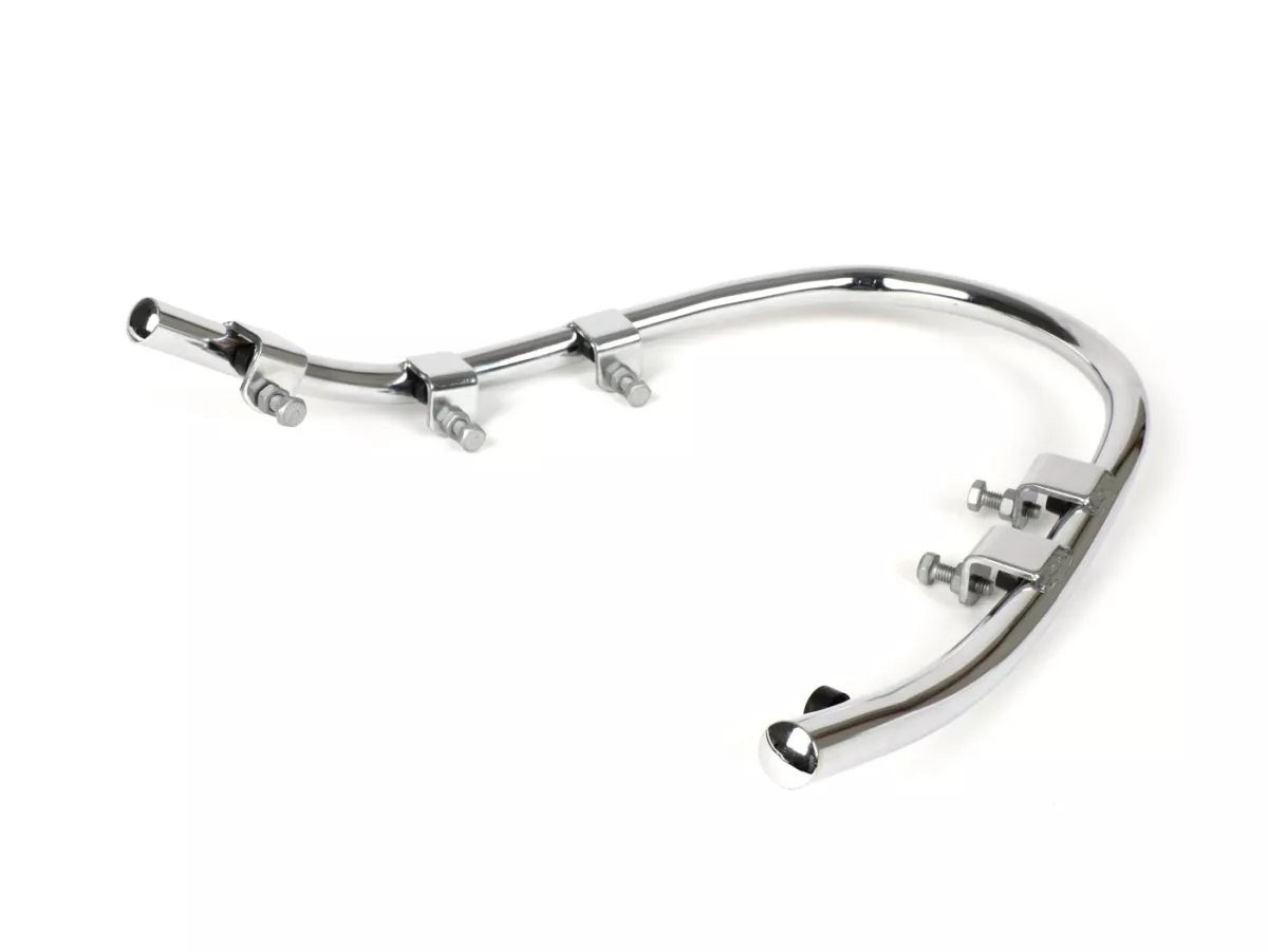 Front bumper bar -PIAGGIO- Vespa Primavera 50 (ZAPC53100, ZAPC53200), Vespa Primavera 125 (ZAPM81100), Vespa Primavera 150 (ZAPM81200), Vespa Sprint 50 (ZAPC53101, ZAPC53201), Vespa Sprint 125 (RP8M82111, ZAPM81300, ZAPM81301) - chrome