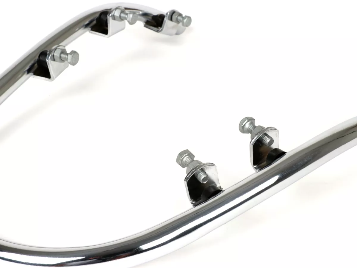 Front bumper bar -PIAGGIO- Vespa Primavera 50 (ZAPC53100, ZAPC53200), Vespa Primavera 125 (ZAPM81100), Vespa Primavera 150 (ZAPM81200), Vespa Sprint 50 (ZAPC53101, ZAPC53201), Vespa Sprint 125 (RP8M82111, ZAPM81300, ZAPM81301) - chrome