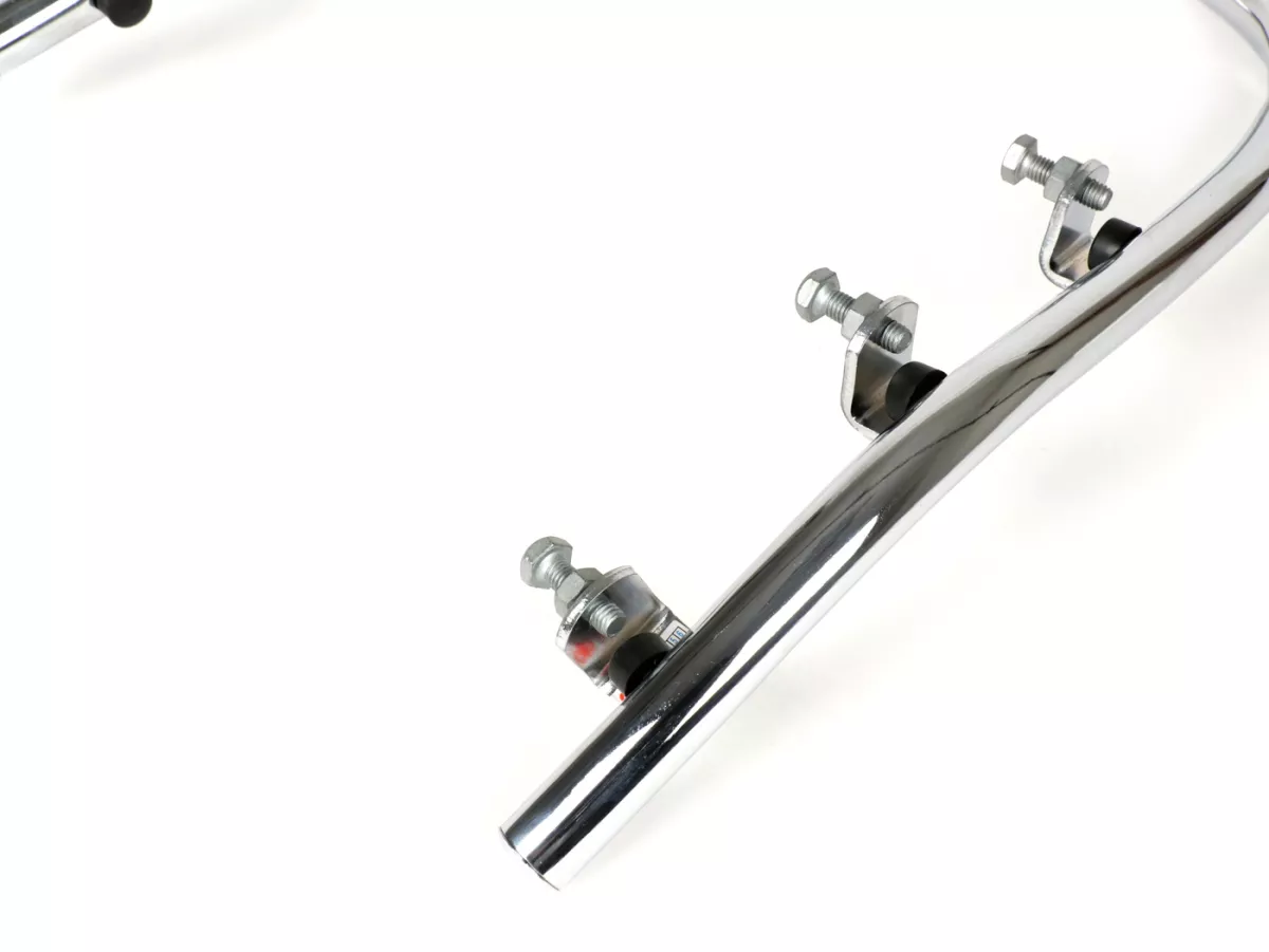 Front bumper bar -PIAGGIO- Vespa Primavera 50 (ZAPC53100, ZAPC53200), Vespa Primavera 125 (ZAPM81100), Vespa Primavera 150 (ZAPM81200), Vespa Sprint 50 (ZAPC53101, ZAPC53201), Vespa Sprint 125 (RP8M82111, ZAPM81300, ZAPM81301) - chrome