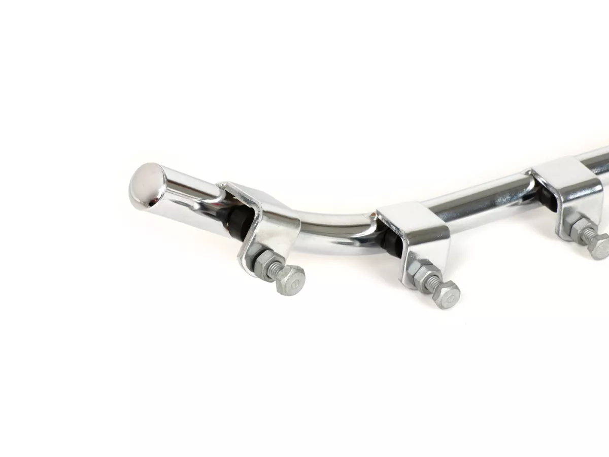Front bumper bar -PIAGGIO- Vespa Primavera 50 (ZAPC53100, ZAPC53200), Vespa Primavera 125 (ZAPM81100), Vespa Primavera 150 (ZAPM81200), Vespa Sprint 50 (ZAPC53101, ZAPC53201), Vespa Sprint 125 (RP8M82111, ZAPM81300, ZAPM81301) - chrome