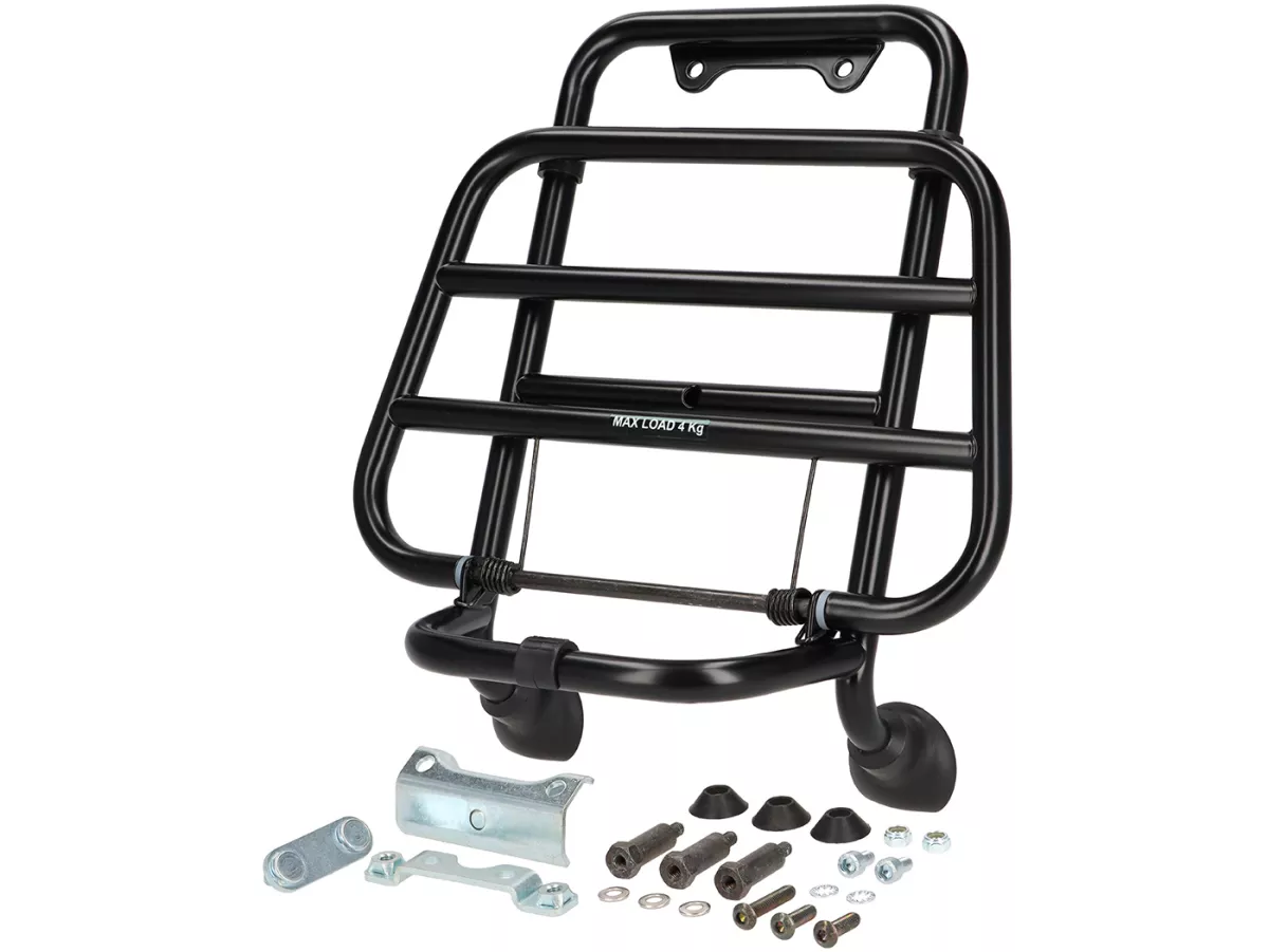 Rak bagasi depan lipat -PIAGGIO- Vespa GT, GTL, GTV, GTS 125-300 (-2018) - matt hitam
