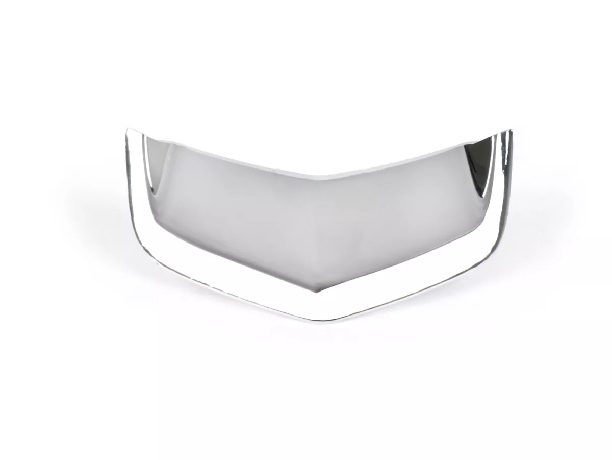 Horn grill insert, chevron (upper) -PIAGGIO- Vespa GTS125/300 (2019-2022), GTS Super (iGet/HPE), GTS Supersport (iGet/HPE), GTS Touring (iGet/HPE), GTS SuperTech (iGet/HPE), GTS Yacht Club, GTS SuperNotte - chrome