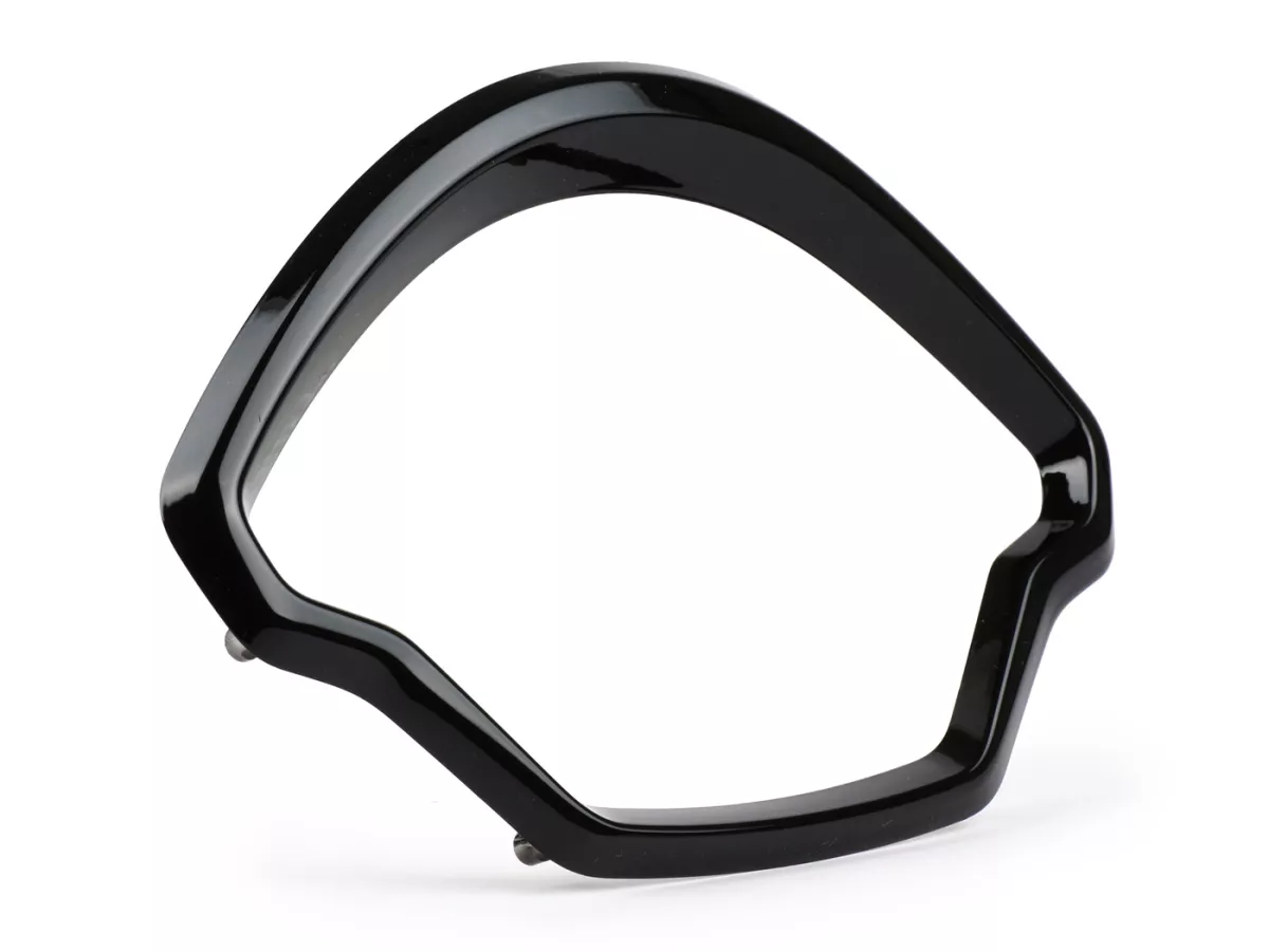 Speedo bezel, shiny black -PIAGGIO, Super Sport, Super- Vespa GTS 125 (ZAPMD3202, ZAPMD3203), Vespa GTS 300 HPE (ZAPMD3103, ZAPMD3104)