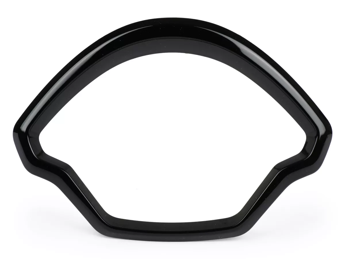 Speedo bezel, shiny black -PIAGGIO, Super Sport, Super- Vespa GTS 125 (ZAPMD3202, ZAPMD3203), Vespa GTS 300 HPE (ZAPMD3103, ZAPMD3104)