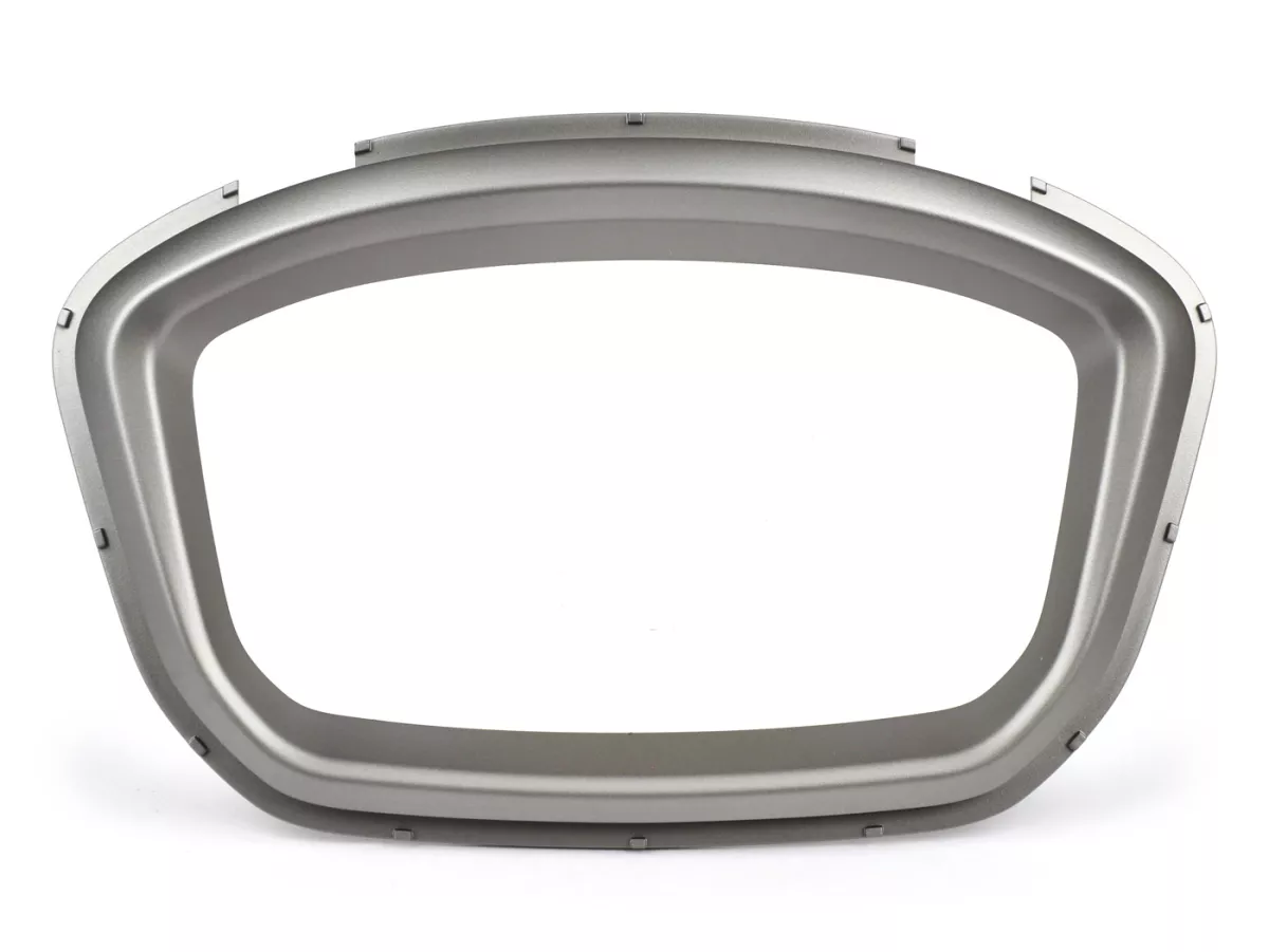 Speedo bezel, silver-gray -PIAGGIO, Super Tech- Vespa GTS 125 (ZAPMD3202, ZAPMD3203), Vespa GTS 300 HPE (ZAPMD3103, ZAPMD3104)