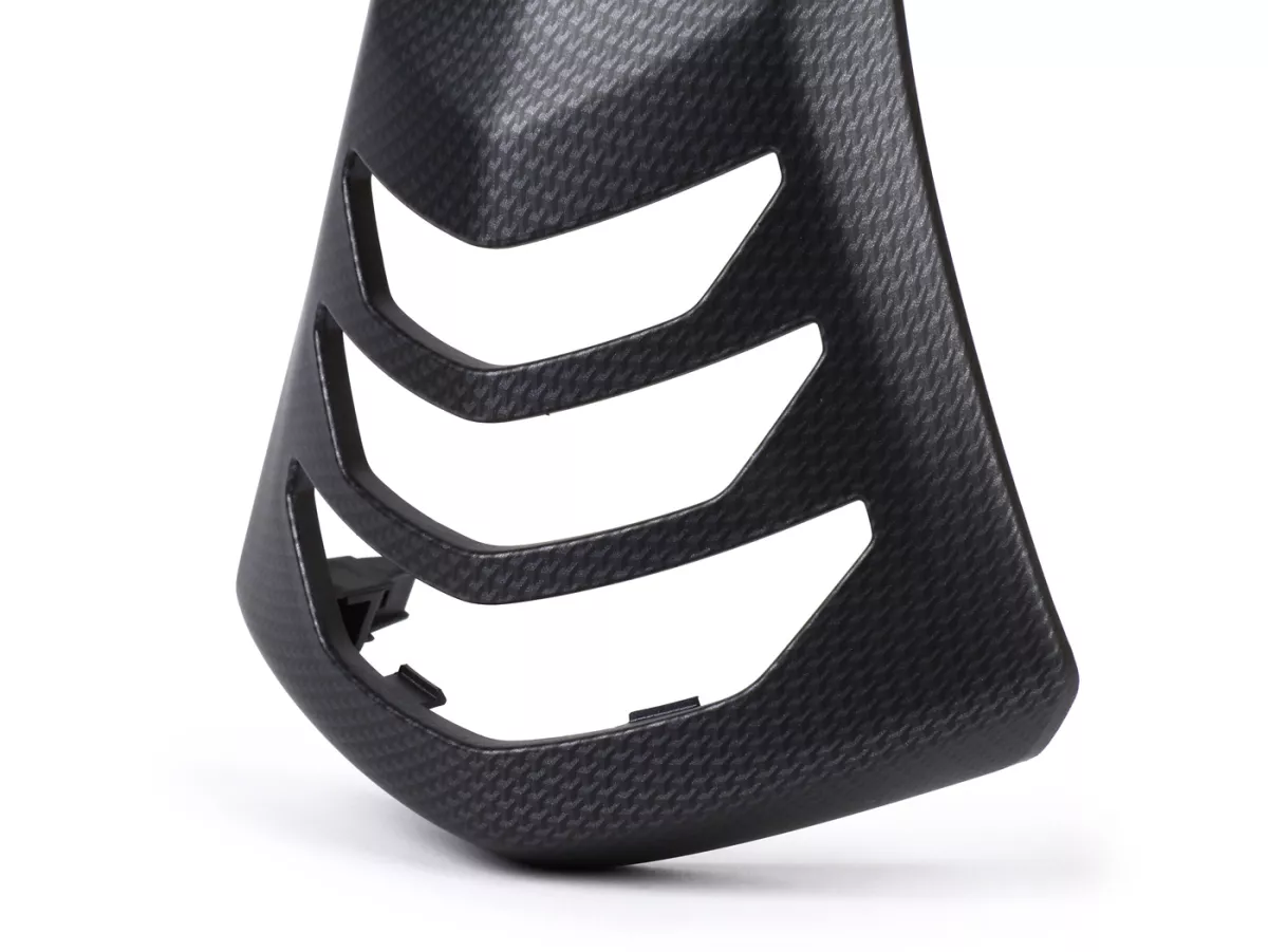 Descente de klaxon, carbone optique -PIAGGIO- Vespa GTS 125-310 Keyless Basic, Super, Super Sport, Super Tech