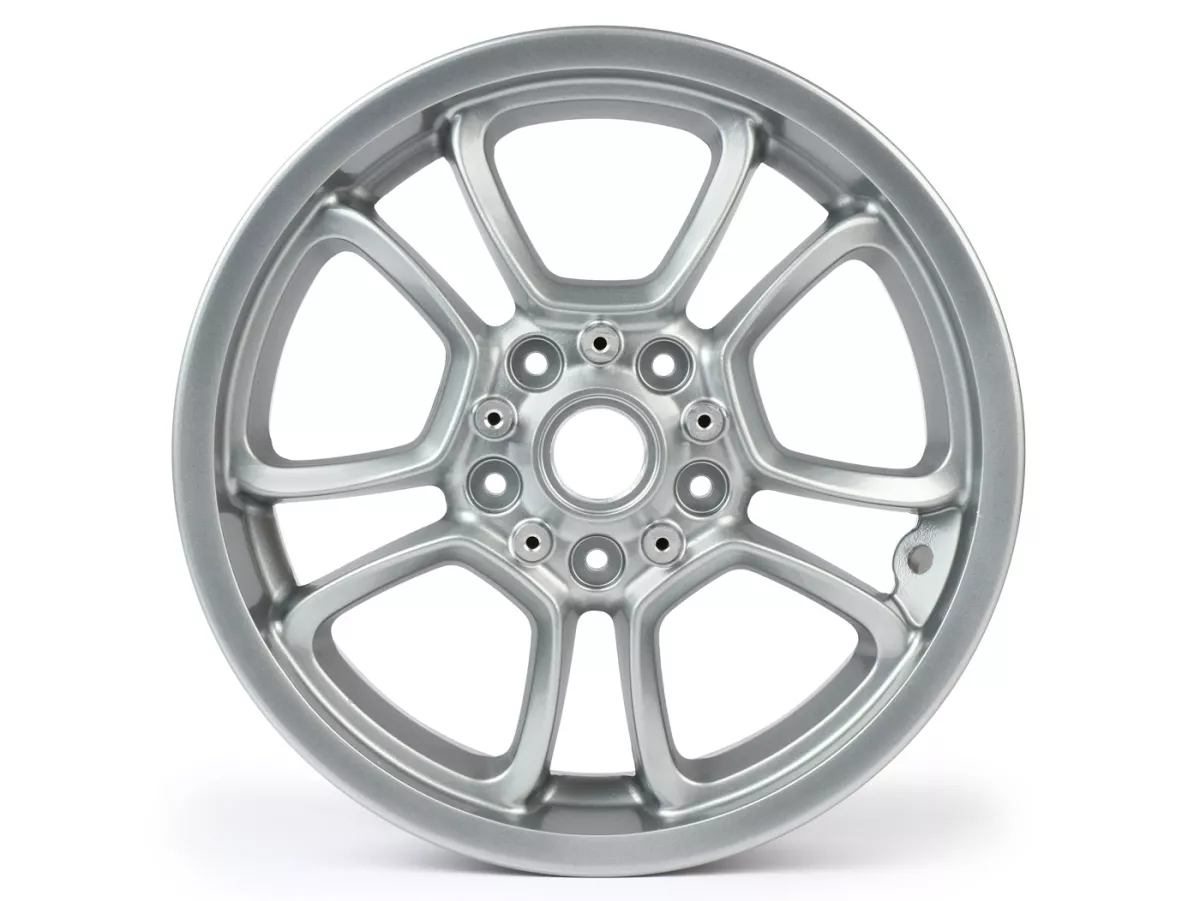 Roda, abu-abu, belakang -PIAGGIO 3.00-12 inci - 10 jari-jari - Vespa GTS, GTS Super, GTV, Sei Giorni, GT 60, GT, GT L 125-300ccm