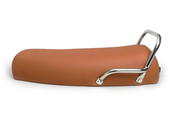Selle -VESPA- PX Arcobaleno (2001-2010) - marron avec poignée chromée