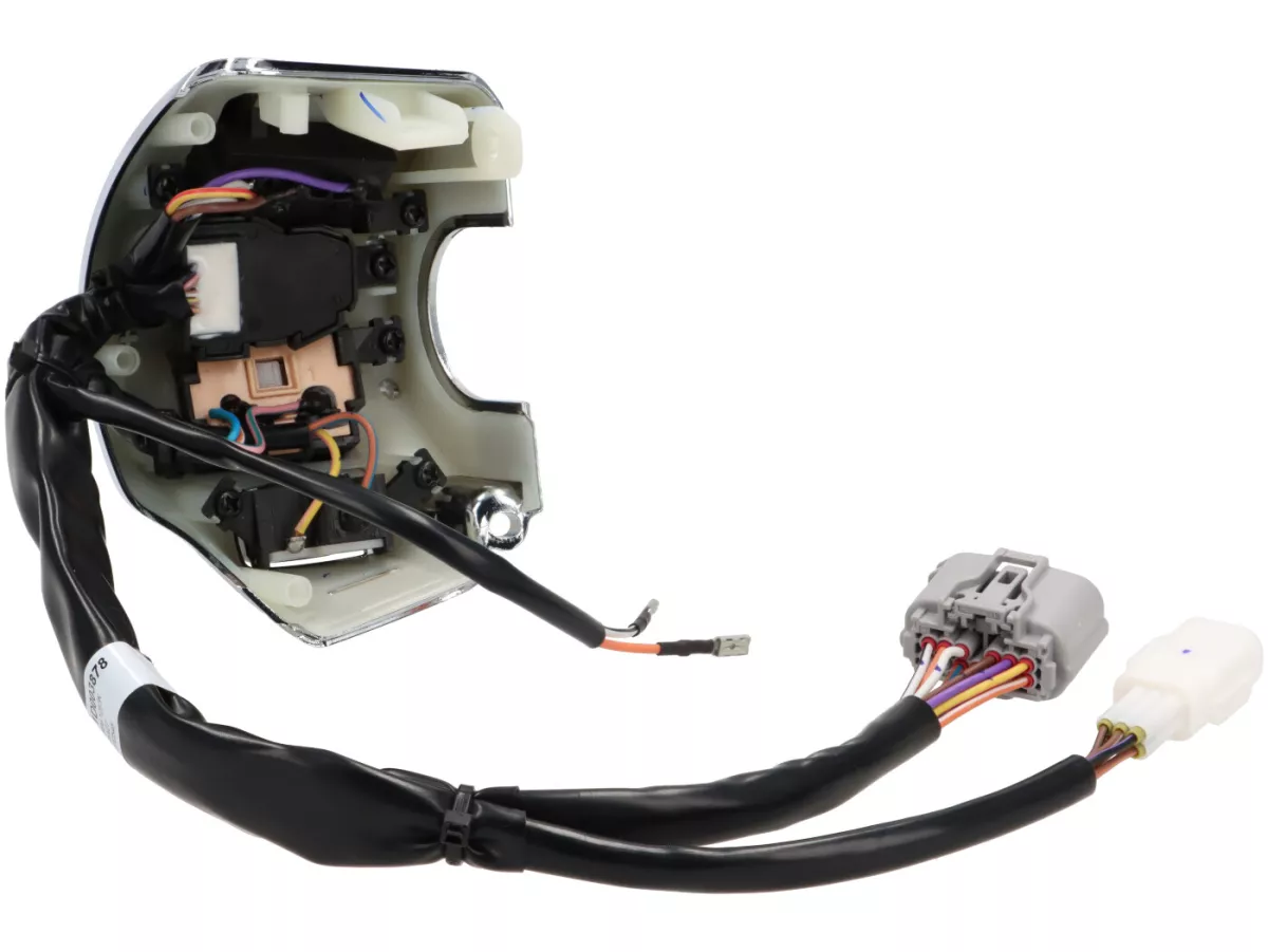 Switch unit, chrome, left -PIAGGIO- Vespa GTS 125 (ZAPMD3202, ZAPMD3203), Vespa GTS 300 HPE (ZAPMD3103, ZAPMD3104)