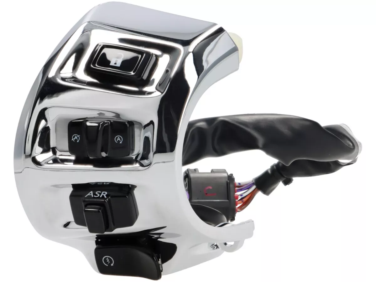 Schakeleenheid, chroom, rechts -PIAGGIO- Vespa GTS 125 (ZAPMD3202, ZAPMD3203)