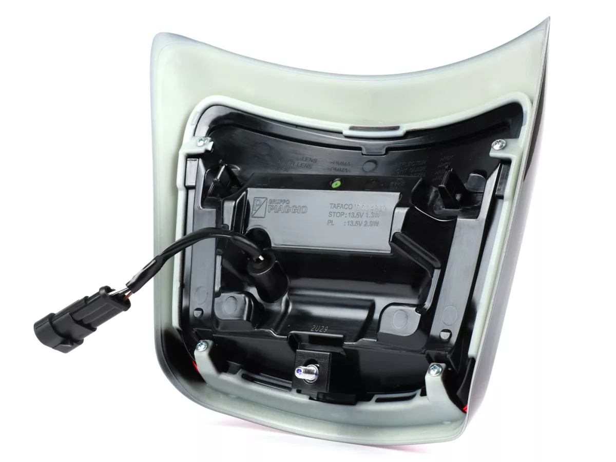 Lampu belakang, bingkai hitam mengkilap -PIAGGIO- Vespa GTS 125 (ZAPMD3202, ZAPMD3203), Vespa GTS 300 HPE (ZAPMD3103, ZAPMD3104)