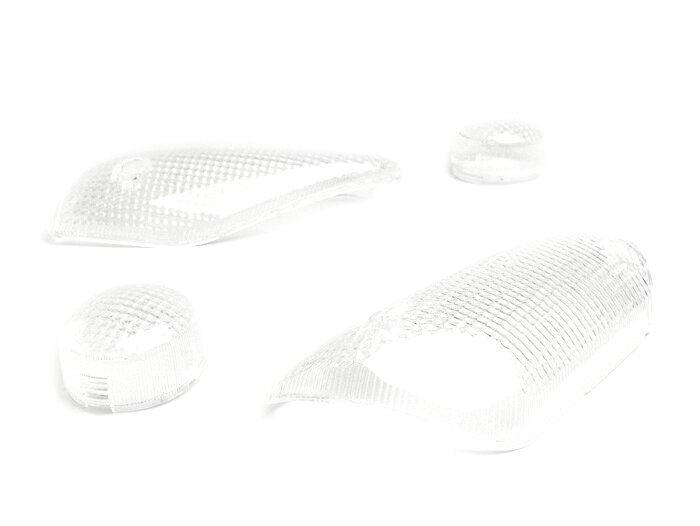 Indicator lens set -OEM QUALITY set of 4- MBK Nitro (YQ50/L, 2-stroke), Yamaha Aerox (YQ50/L, 2-stroke) (-1998) - colourless