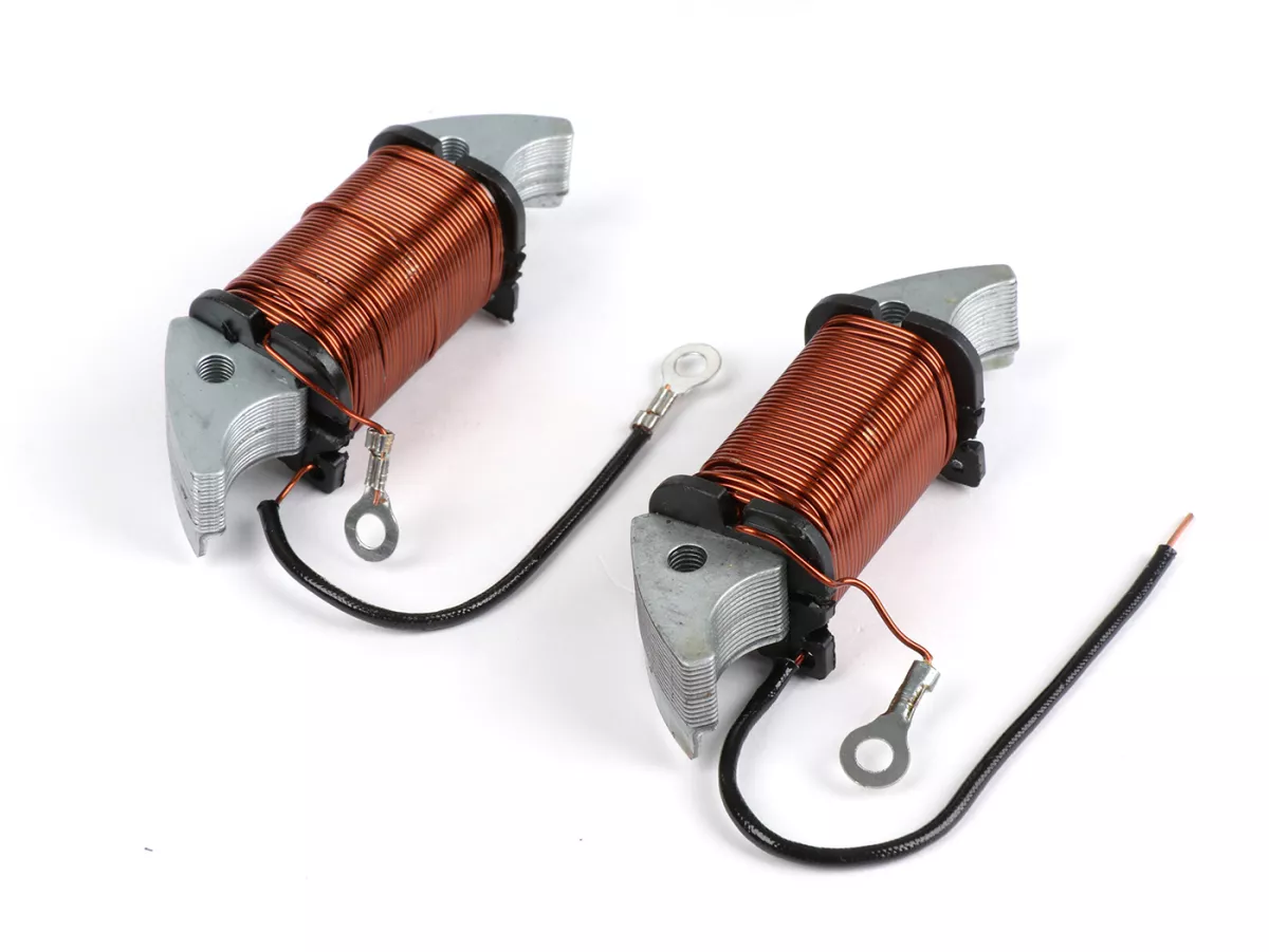 Roue polaire - Roue de ventilateur -PIAGGIO- Piaggio, Vespa Ciao, SI, Bravo, Boxer, Grillo - Allumage par contact avec bobines d'alimentation