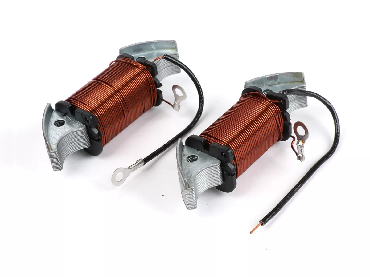 Roue polaire - Roue de ventilateur -PIAGGIO- Piaggio, Vespa Ciao, SI, Bravo, Boxer, Grillo - Allumage par contact avec bobines d'alimentation