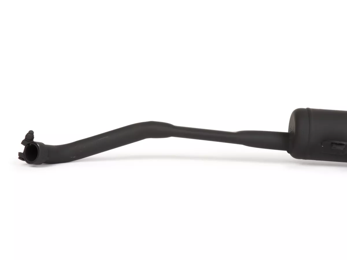 Exhaust -PROMA- CityPower-, thick manifold, connection: Ø22mm- Piaggio Ciao, PX, SI, Bravo - black (suitable for cars with main stand)