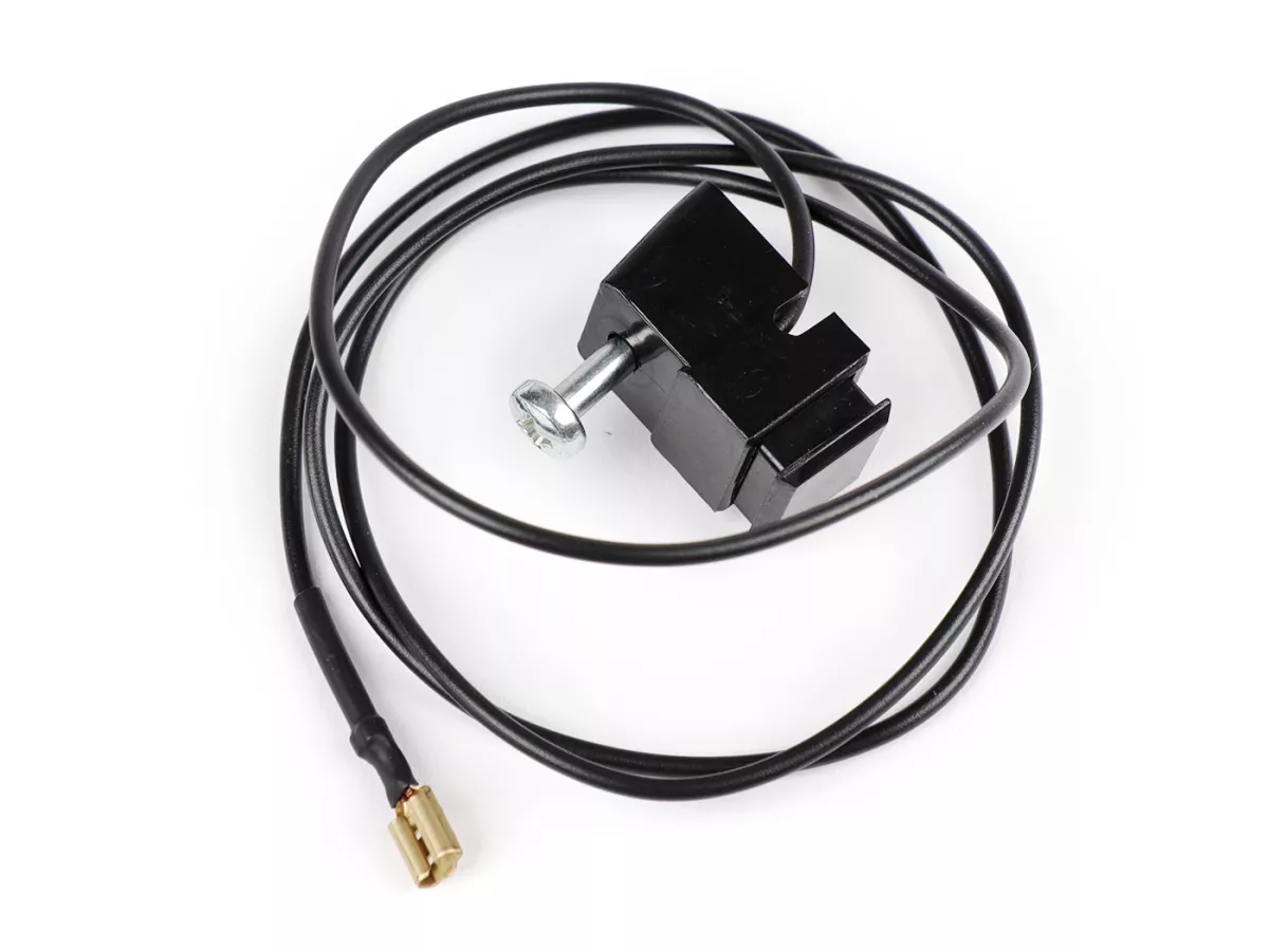 Interruttore clacson - OEM - Piaggio, Vespa Ciao, SI, Bravo, Boxer, Grillo - pulsante nero