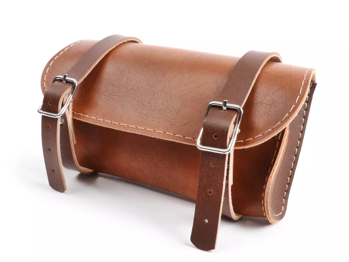 Borsa porta attrezzi - Borsa da sella - QUALITÀ OEM - Piaggio, Vespa Ciao, SI, Bravo, Boxer, Grillo - marrone