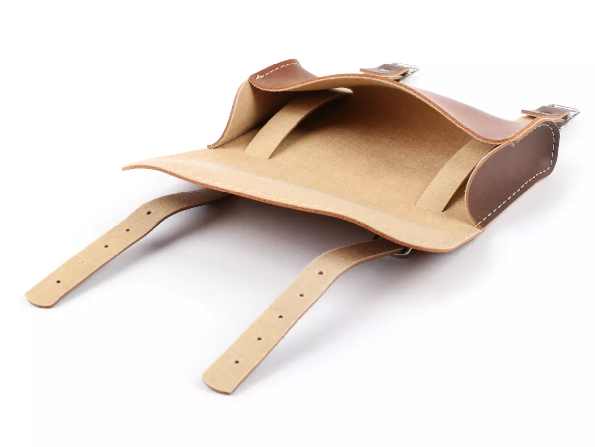 Borsa porta attrezzi - Borsa da sella - QUALITÀ OEM - Piaggio, Vespa Ciao, SI, Bravo, Boxer, Grillo - marrone
