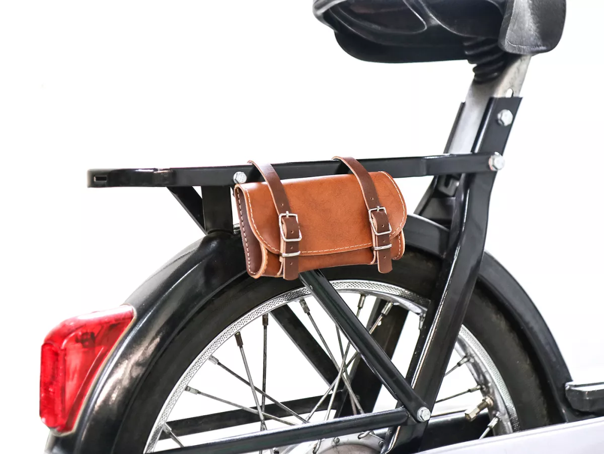 Borsa porta attrezzi - Borsa da sella - QUALITÀ OEM - Piaggio, Vespa Ciao, SI, Bravo, Boxer, Grillo - marrone