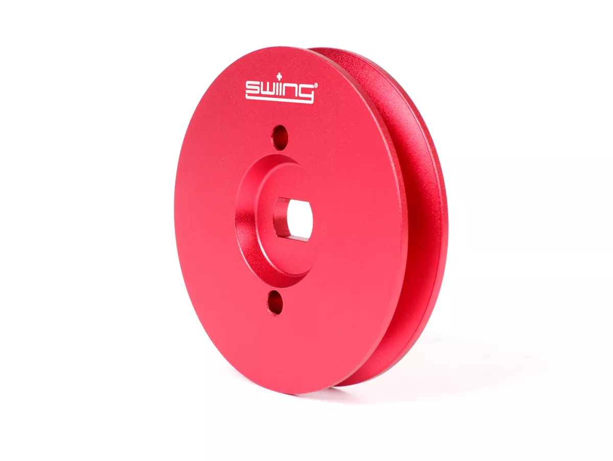 Polea CNC 70mm -basculante- Piaggio Ciao, Bravo, Si - Aluminio Rojo