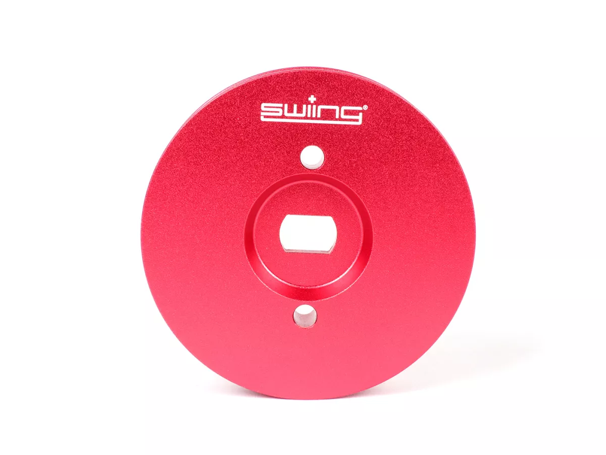 Polea CNC 70mm -basculante- Piaggio Ciao, Bravo, Si - Aluminio Rojo