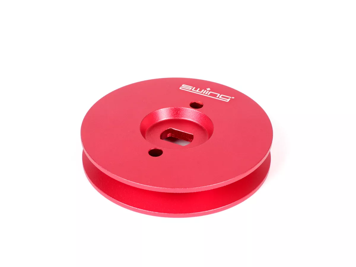 Polea CNC 70mm -basculante- Piaggio Ciao, Bravo, Si - Aluminio Rojo
