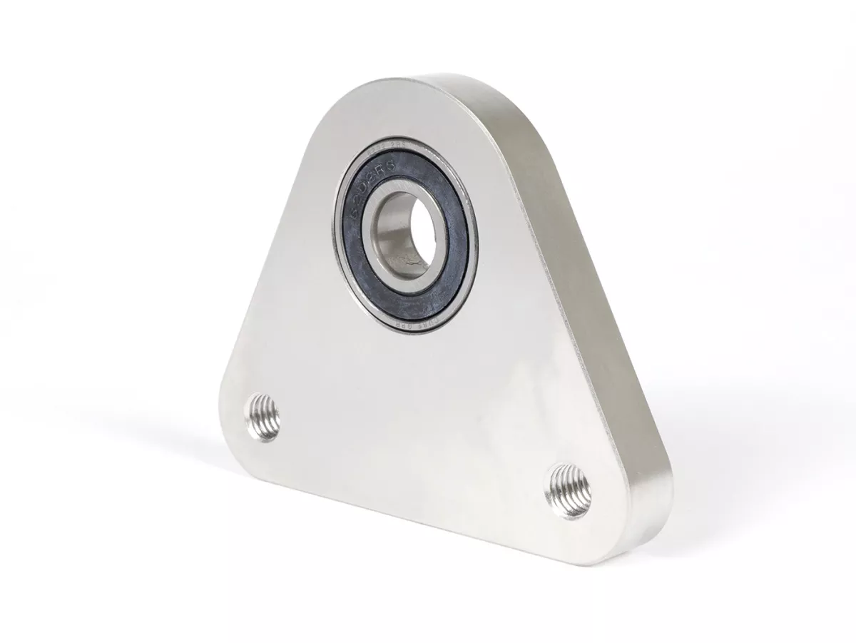 Bearing plate triangle rear wheel -swiing- Piaggio Ciao, Bravo, Si - CNC stainless steel