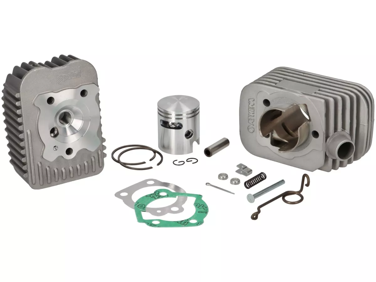 Tuning Kit -SC- Piaggio Ciao, Bravo, Boxer, Si Ø = 43mm 63cc, pin piston 10mm termasuk kepala silinder dan katup dekompresi