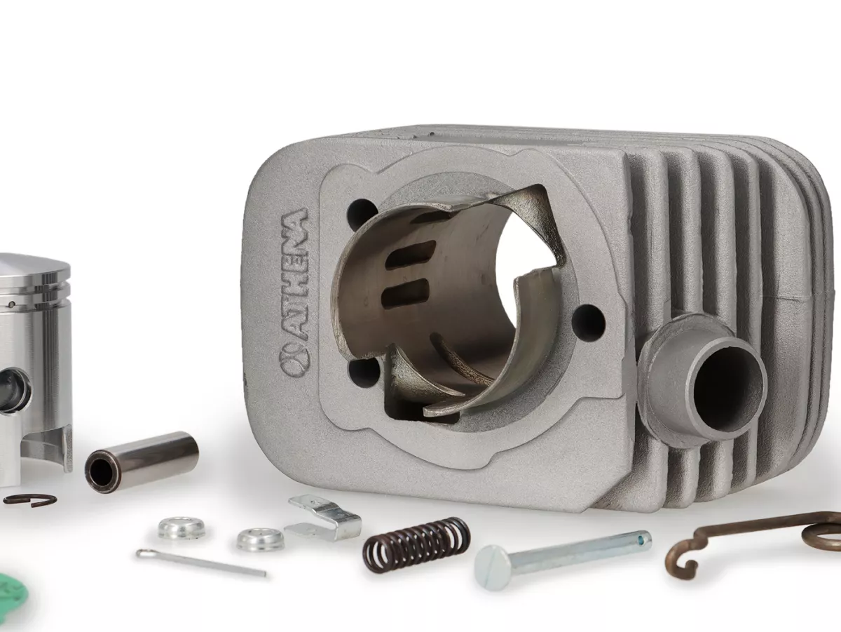 Tuning Kit -SC- Piaggio Ciao, Bravo, Boxer, Si Ø = 43mm 63cc, pin piston 10mm termasuk kepala silinder dan katup dekompresi