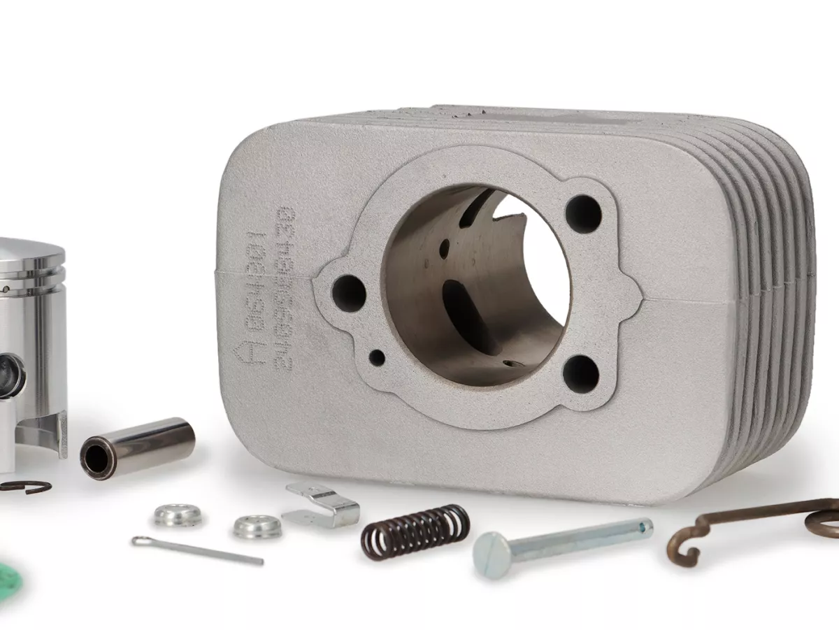 Tuning Kit -SC- Piaggio Ciao, Bravo, Boxer, Si Ø = 43mm 63cc, pin piston 10mm termasuk kepala silinder dan katup dekompresi