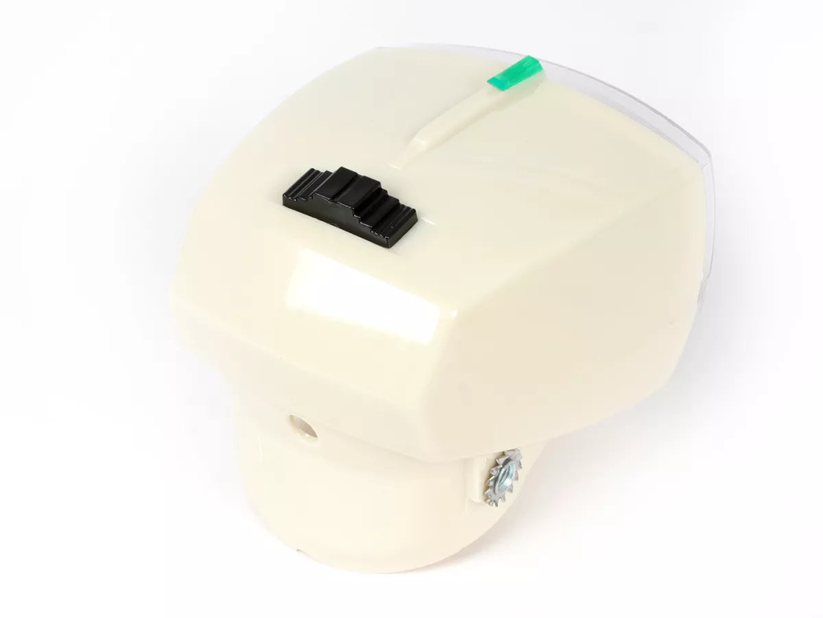Faro delantero -SIEM- Piaggio Ciao P Beige con marca de homologación DGM
