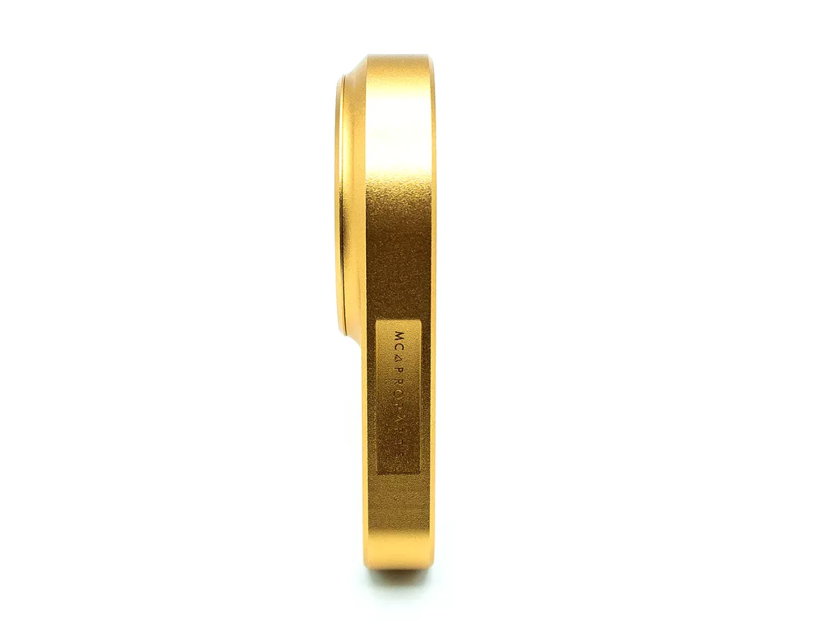 Placa rodamiento triángulo rueda trasera -MC PROPARTS- Piaggio Bravo, Ciao, Si CNC Aluminio -Oro-