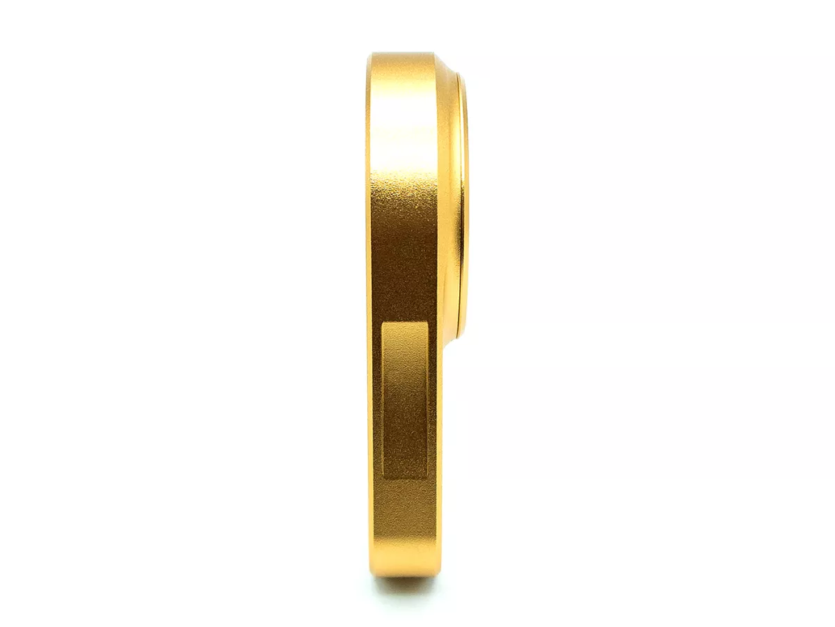 Placa rodamiento triángulo rueda trasera -MC PROPARTS- Piaggio Bravo, Ciao, Si CNC Aluminio -Oro-