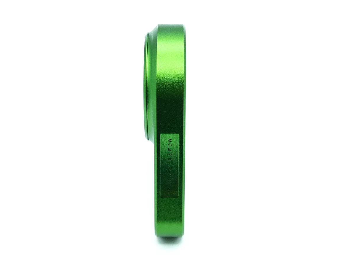 Bearing plate triangle rear wheel -MC PROPARTS- Piaggio Bravo, Ciao, Si CNC Aluminium  -Green-