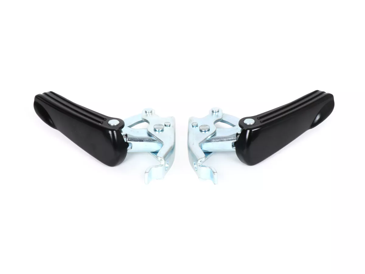 Fotstödssats -MOTO NOSTRA- Vespa GT, GTL, GTS 125-310, GTV - svart matt/zink