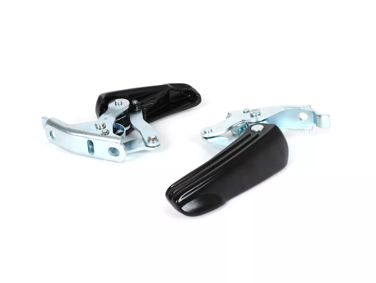 Fotstödssats -MOTO NOSTRA- Vespa GT, GTL, GTS 125-310, GTV - svart matt/zink