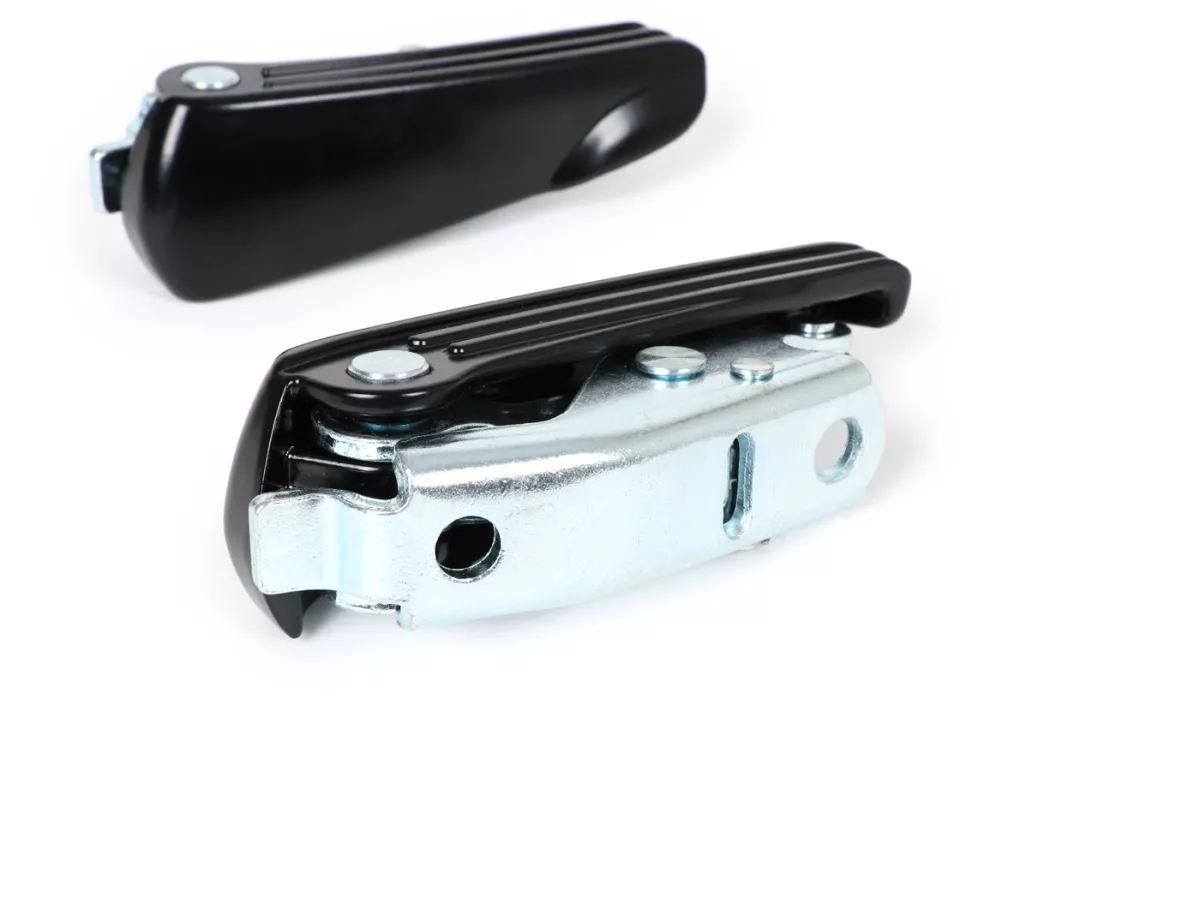 Fotstödssats -MOTO NOSTRA- Vespa GT, GTL, GTS 125-310, GTV - svart matt/zink