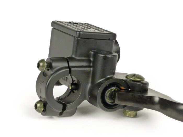 Brake master cylinder -HENG TONG- piston Ø=13mm - rhs (used for Gilera Runner (ZAPC14, ZAPC36), Piaggio NRG (ZAPC18), NRG Extreme (ZAPC21, ZAPC22), NRG MC2 (ZAPC04), NRG MC3 (ZAPC21, ZAPC32), Zip 2 (LBMC25, LBMM25, ZAPC25, ZAPM25))