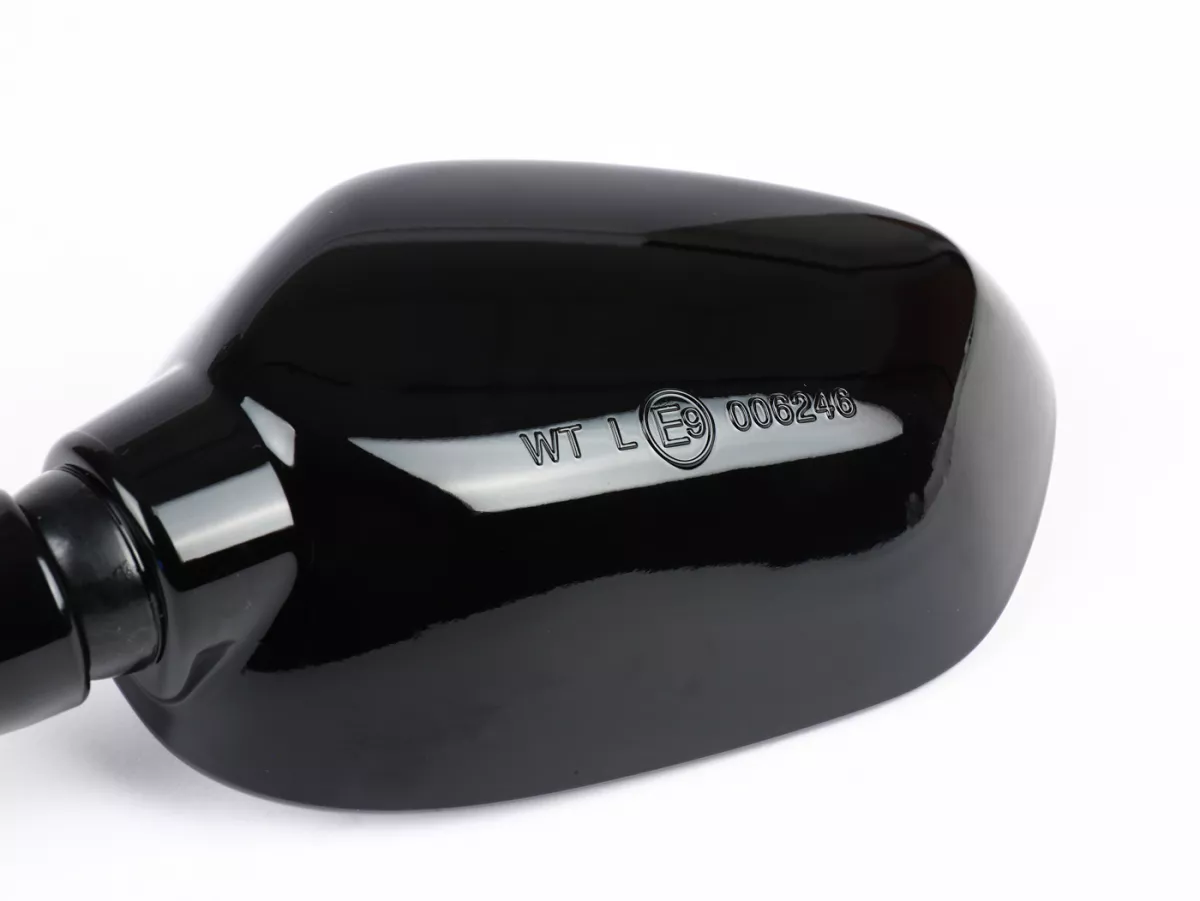 Espejo, negro brillante, izquierdo -PIAGGIO- Vespa GTS 125-310 Keyless Basic, Sport, Super Sport, Super Tech