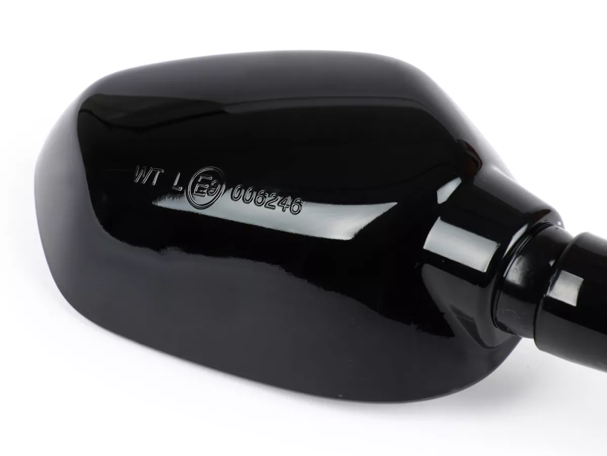 Espejo, negro brillante, derecho -PIAGGIO- Vespa GTS 125-310 Keyless Basic, Sport, Super Sport, Super Tech