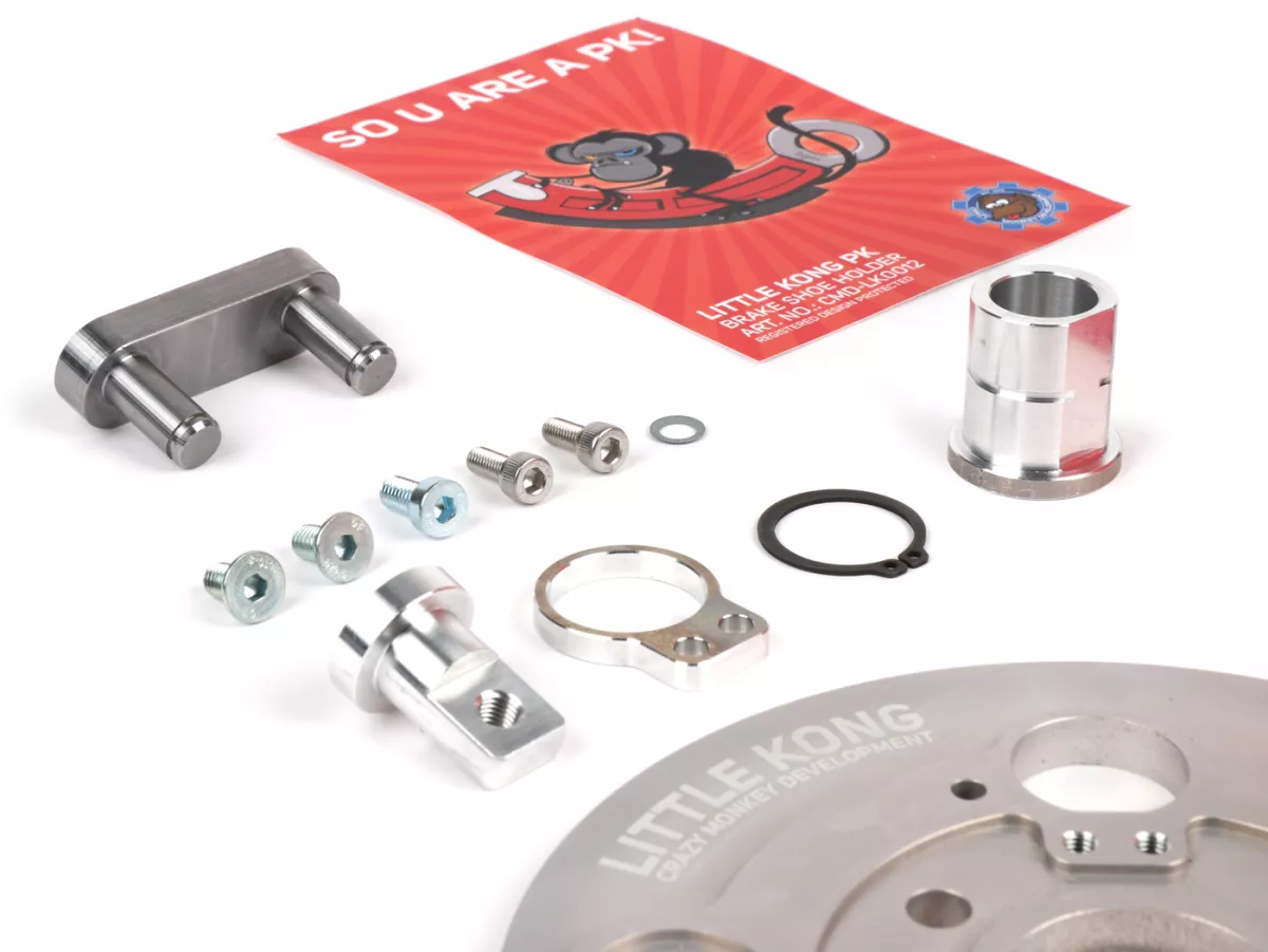 Rear hub back plate CNC Aluminium -CMD Little Kong- Vespa PK