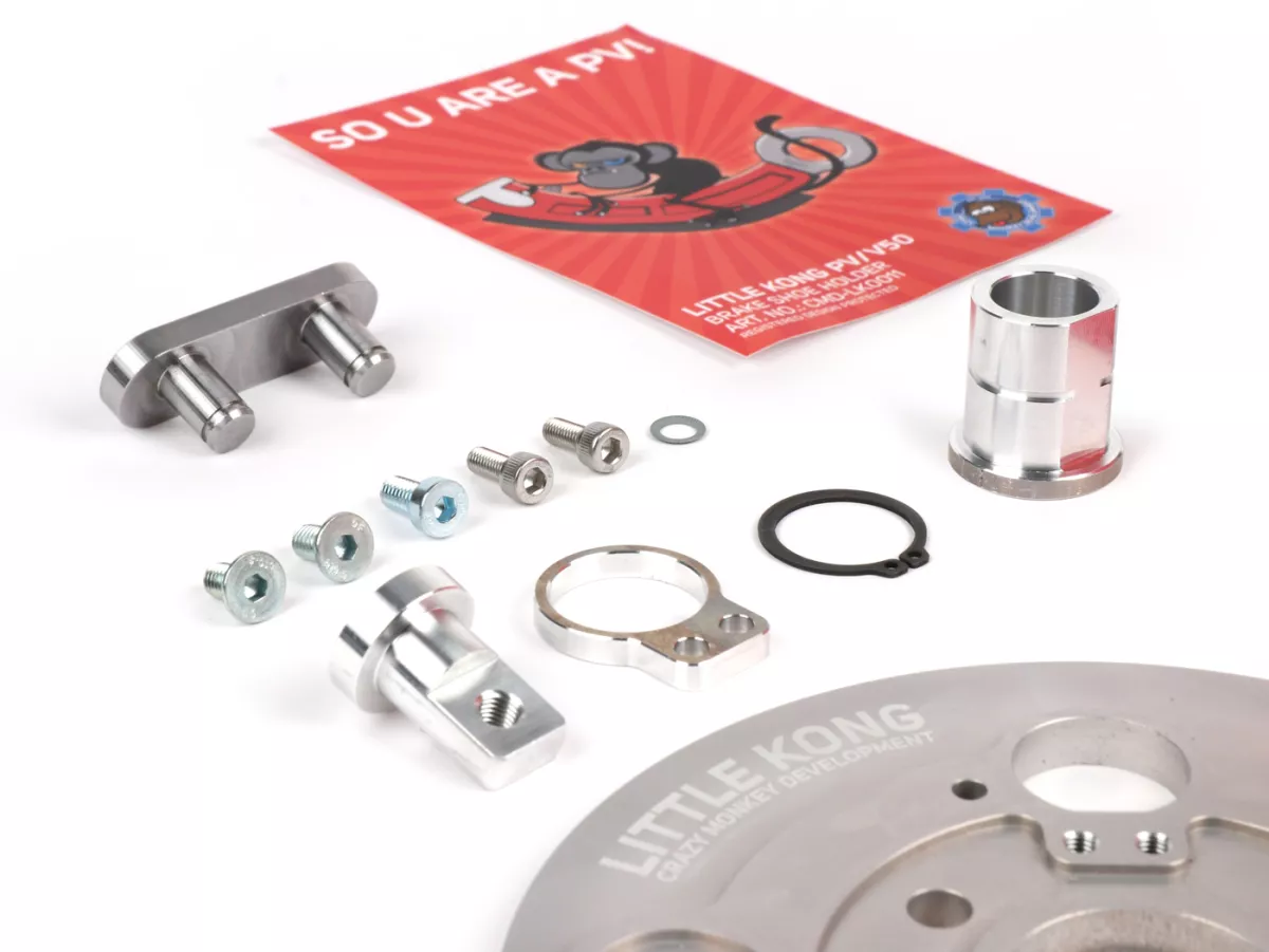Rear hub back plate CNC Aluminium -CMD Little Kong- Vespa V50, 50N, PV125, ET3