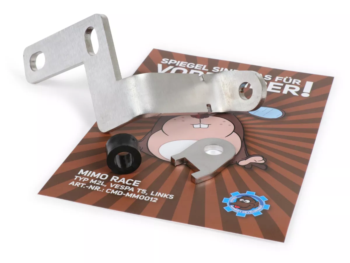 Mirror bracket -CMD MiMo Race- Vespa PK S, PK XL, PX - left hand side
