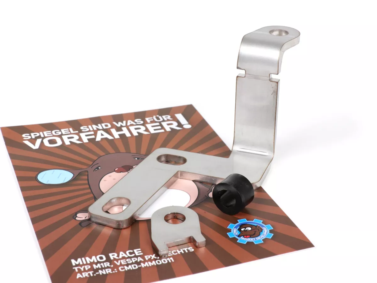 Mirror bracket -CMD MiMo Race- Vespa PK S, PK XL, PX - right hand side