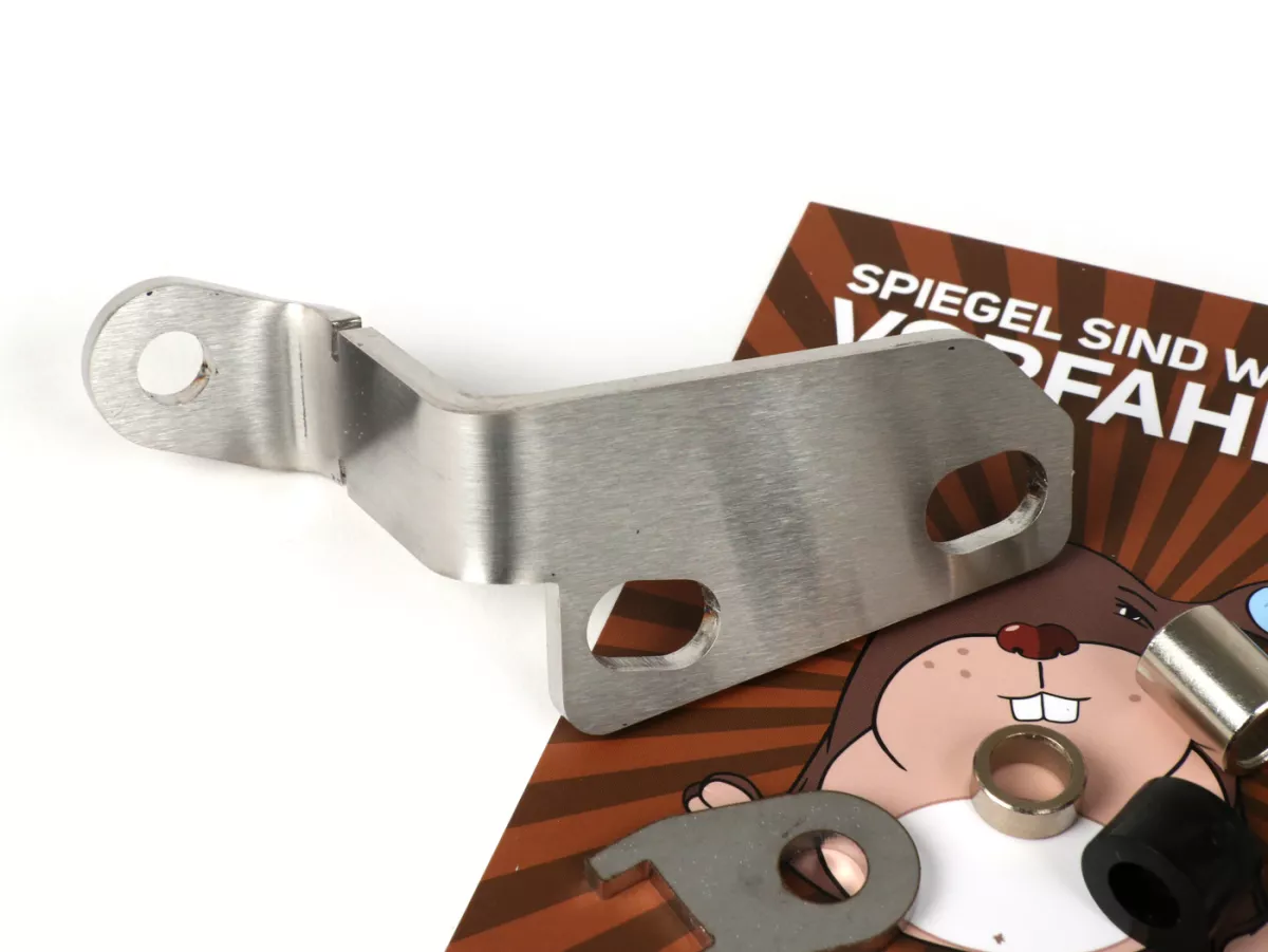 Mirror bracket -CMD MiMo Race- Vespa V50 Special, V50 Elestart - trapezoidal headlight - lhs
