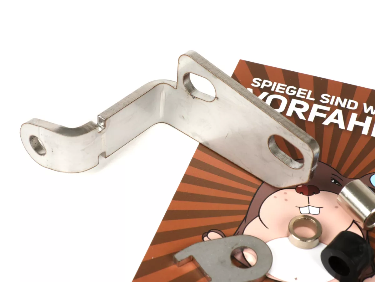 Mirror bracket -CMD MiMo Race- Vespa V50 Special, V50 Elestart - trapezoidal headlight - lhs