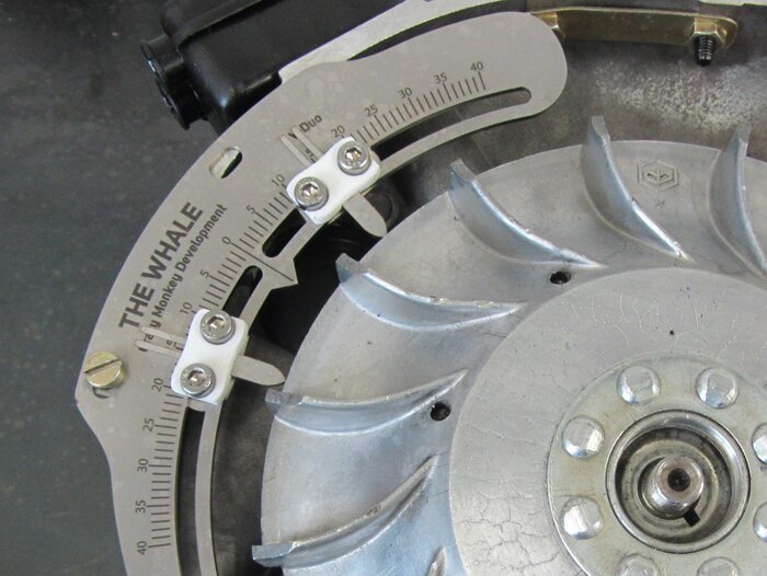 Remklauw meter voor ontsteking afstelling -CMD De Walvis / Der Wal V-Duo- Vespa Largeframe en Smallframe