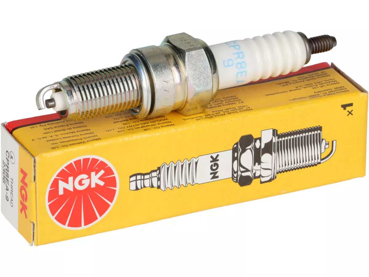 Spark Plug -NGK CPR EA- CPR8EA-9 - VESPA SXL 125 - 150, VXL 125 - 150, VX 150, SYM GTS 125, Jet 125, Cruisym 125, HONDA Vision NSC 110, YAMAHA Tricity 125, Nmax 155, MBK XC 125R Skyliner
