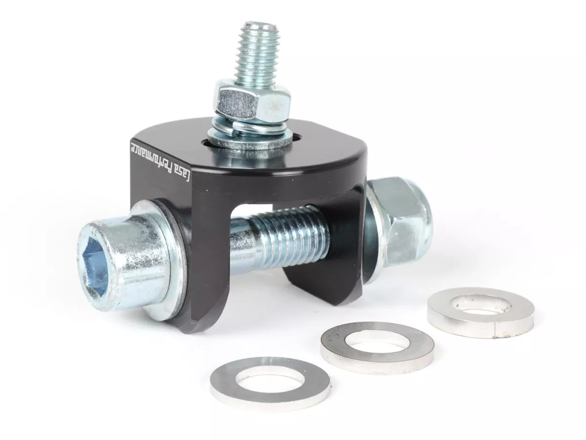 Adaptateur d'amortisseur -CASA PERFORMANCE- Moteur Lambretta Junior J50, J125 dans un cadre Lambretta Lui/Vega.